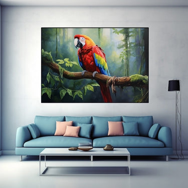 Macaw on Branch Painting